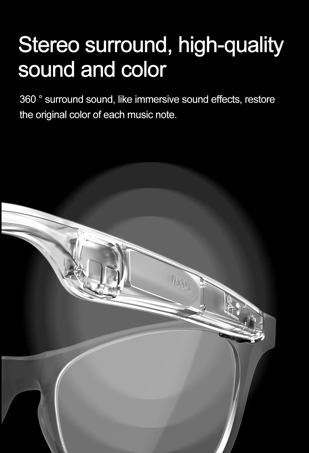 W100 Smart Glasses 163 Online Language AI Automatic Dialogue Translation Bluetooth Glasses with Speaker Sports UV Protection New