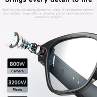 Smart Video Glasses Myopia Prescription Anti Shake Video Recording WIFI Bluetooth Transmission Object Recognition Smart Glasses