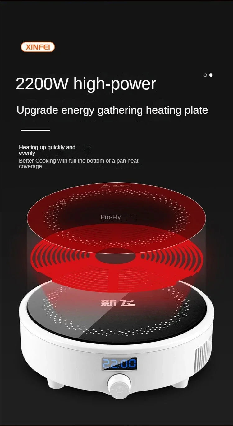 Electric Induction Cooker Boiler Waterproof Stir-Fry Cooking Plate Intelligent Hot Pot Stove Cooktop Burner Cooking Machine