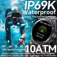 Swim Smartwatch Outdoor GPS Watch Sports Fitness Tracker Health Military Waterproof Watch BT5.3 Call Smart Watch for Android iOS
