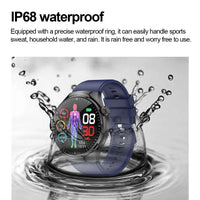 2025 New ECG Blood Pressure Blood Oxygen Blood Lipids Uric Acid Heart Rate Temperature Monitor AMOLED Bluetooth Call Smart Watch