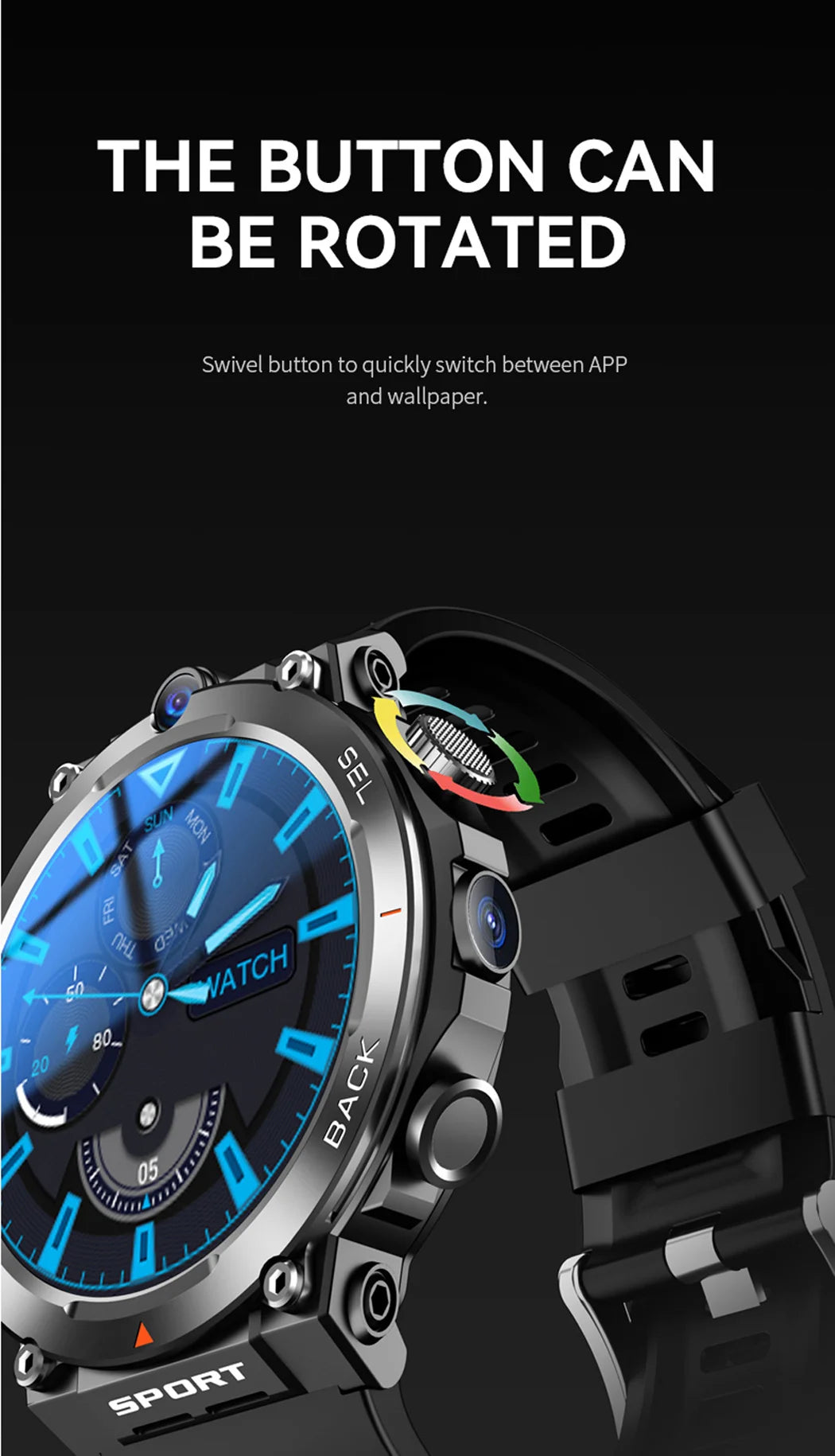 4G LTE Smart Watch 2025 Android os GPS Video Voice Wi-Fi Call Messaging HD Dual Cameras 4G Sim Card Call WIFI Men's SmartWatch