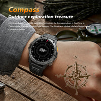 LIGE Outdoor Military Smart Watch Men 1.53" AMOLED Screen GPS trackr Waterproof Bluetooth Call Sports Braceletes For Android IOS