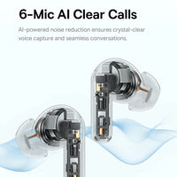 Baseus EP10 Pro ANC Earbuds Wireless Bluetooth 6.0 Earphones 50dB Realtime Adaptive Headphones 6 Mic Hi-Res LDAC IP55  Ear buds