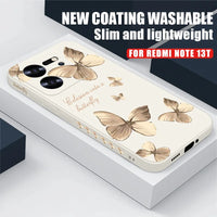 Butterfly Lanyard Case For Xiaomi Redmi Note 13 12 11 10 14 Pro+ 4G 5G 11s 13T 12T 11T Poco F6 X6 X5 Pro Mi 11 Lite 5G NE Cover