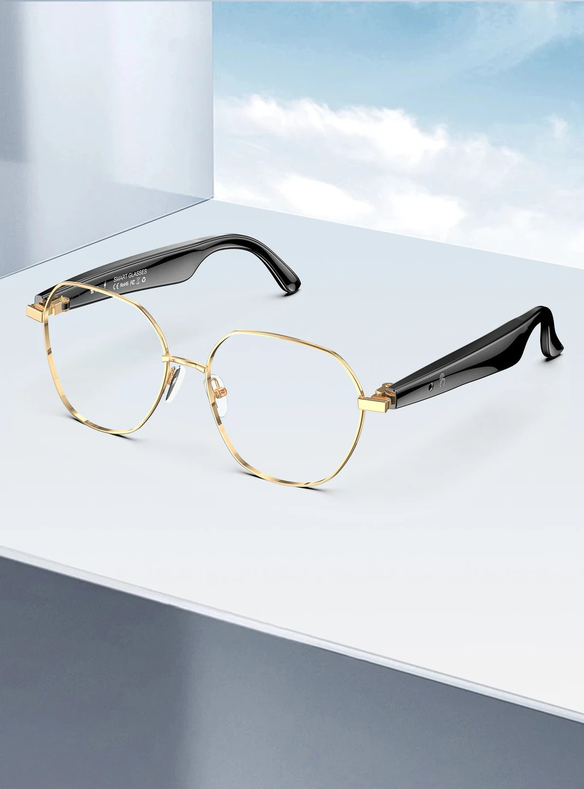 W100 Smart Glasses 163 Online Language AI Automatic Dialogue Translation Bluetooth Glasses with Speaker Sports UV Protection New