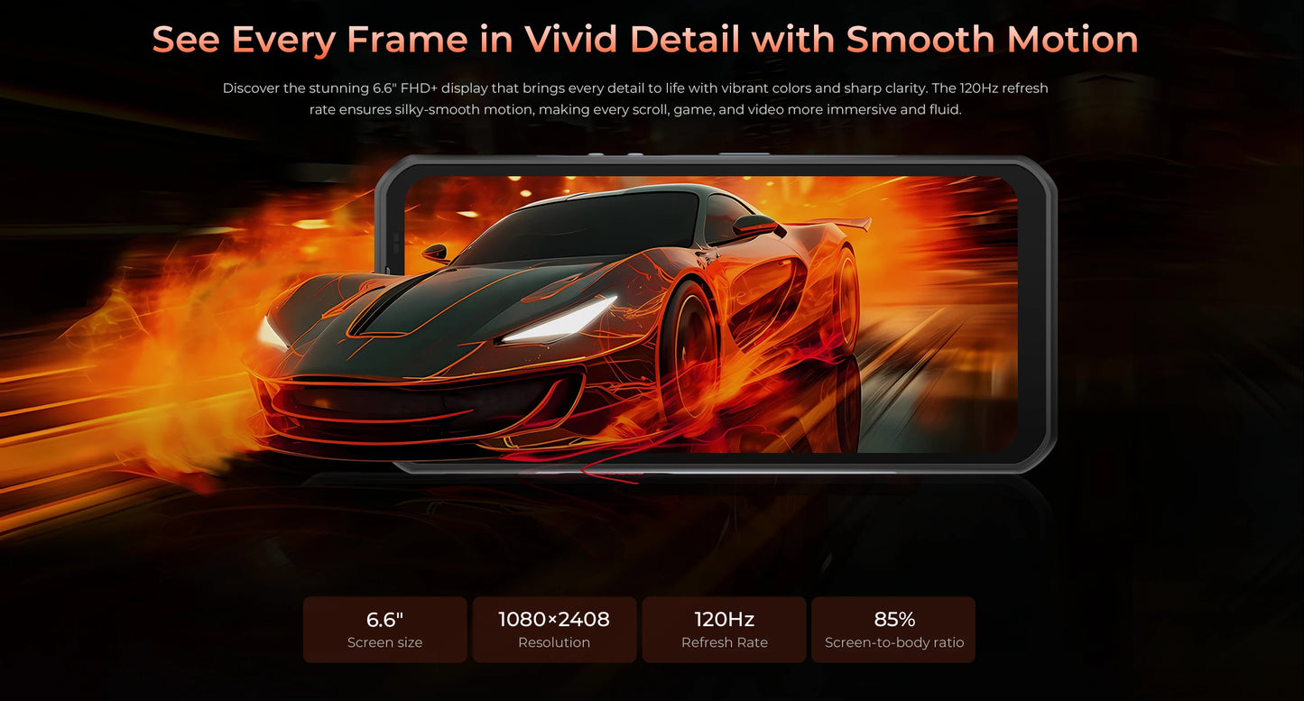 Oukitel WP55 Pro 5G Rugged Smartphone 16GB+512GB 33W Android15 Mobile Phone 11000mAh 6.58" FHD+ 108MP Camera oukitel Cell Phone