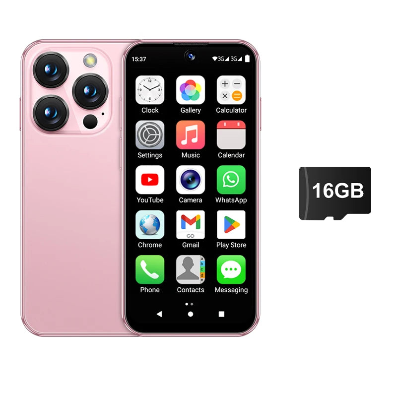 SERVO 19E 3G WCDMA Mini Smart Phone 3.88"Display 2 SIM Android 10.0 16GB ROM Face Recognition GPS Android Smart Cellphone TYPE-C