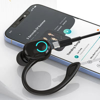 Bluetooth 5.2 Business Wireless Headphone Ear-Hook Mini HIFI Bass Noise Cancelling Earphone With Mic Sport Game Headset