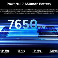 Ulefone Armor Pad Rugged Tablet 4GB RAM 64GB ROM 7650mAh 8.0'' HD+ Display 4G Android 12 Tablet Phone IP68/IP69K 13MP Camera