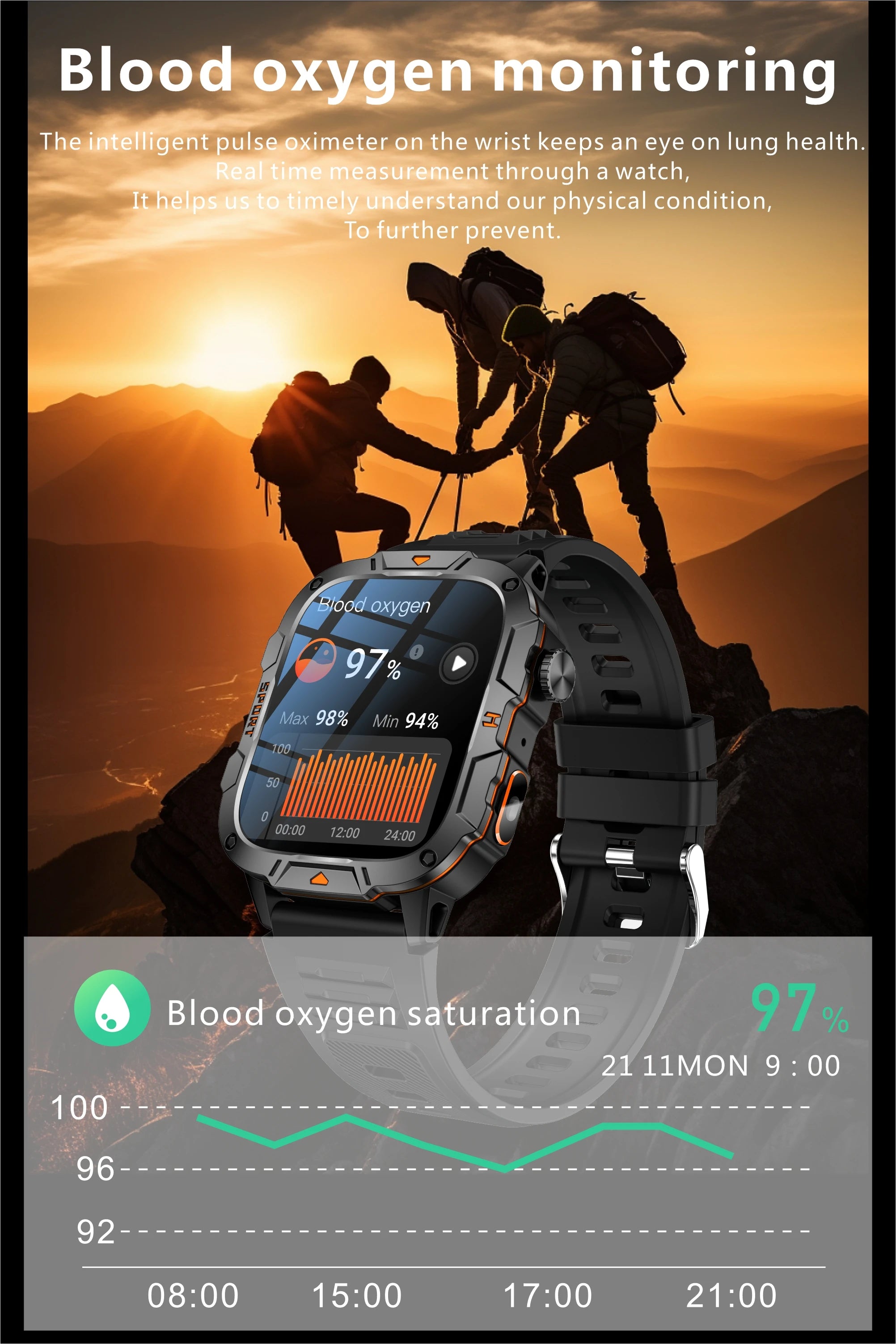 2025New Rugged Military GPS Track Smart Watch Men Bluetooth Call 5ATM Waterproof Flashlight Outdoor Sports SmartWatch For Xiaomi