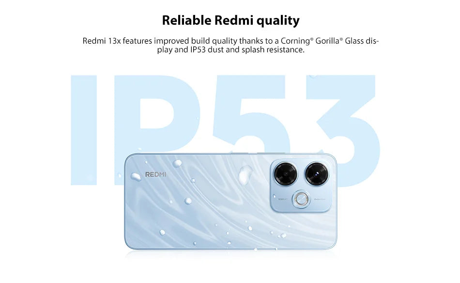 Global Version Xiaomi Redmi 13X Smartphone MTK Helio G91 Ultra 108MP super clear camera 6.79" FHD+ display 33W fast charging