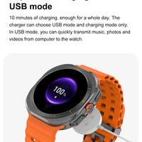 2025 New Watch 7 Ultra Smart Watch Men 32GB Memory 3D Video Display Sports SmartWatch GPS NFC Compass Blood oxygen Smartwatch