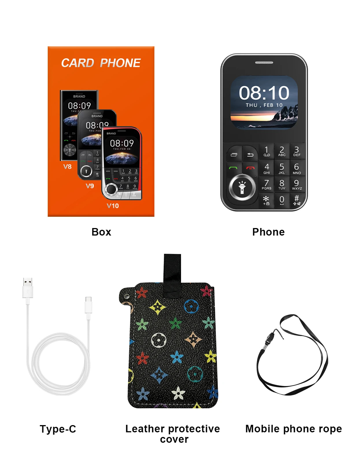 SERVO V9 Small Mobile Phone 2 SIM Cards Magic Voice Speed Dial MP4 Player Rear Camera Flashlight FM Radio 2G GSM Mini Cellphones