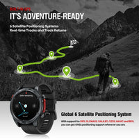 NEW Stratos 4 GPS Smart Watch 1.43 AMOLED Display Built-in Compass Barometric Altimeter Flashlight Voice Call Smartwatch