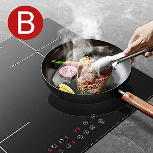 Induction Hob 4 Plates Built-in Electric Cooktop 60cm Booster Touch Control 6000W 9 Power Levels 1-99Minute Timer Child Lock