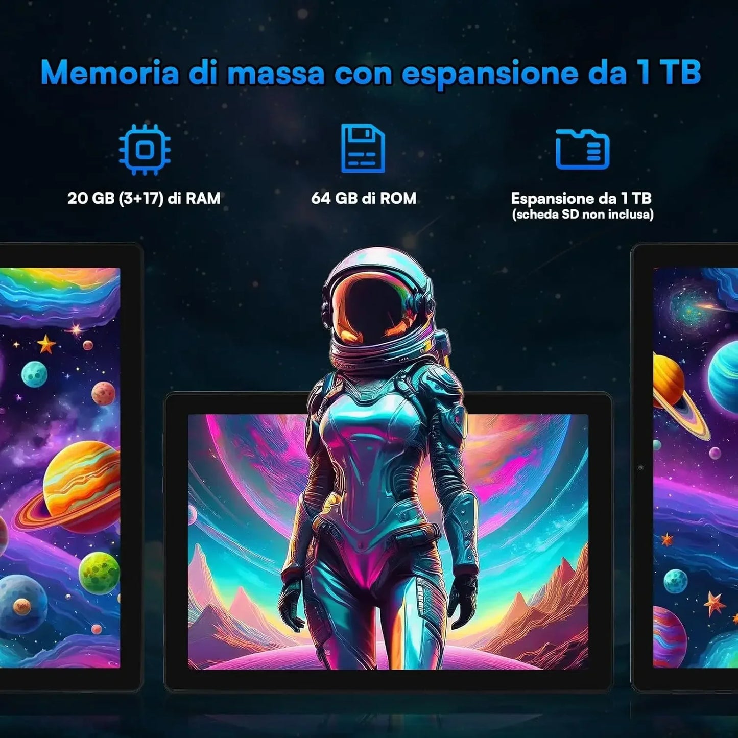 Newest Tablet 10 Inch Android 15 Octa-Core 20GB RAM 64GB ROM 1280x800 IPS Tablets PC WiFi6 Bluetooth5.3 Widevine L1 Keyboard Set