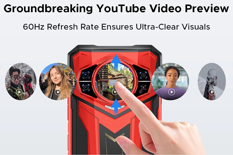 DOOGEE S200 Plus 5G Rugged Phone 1.32" Rear Display AI Image 6.72'' Screen 16GB 512GB 11000 mAh Battery Android 15 Smartphone