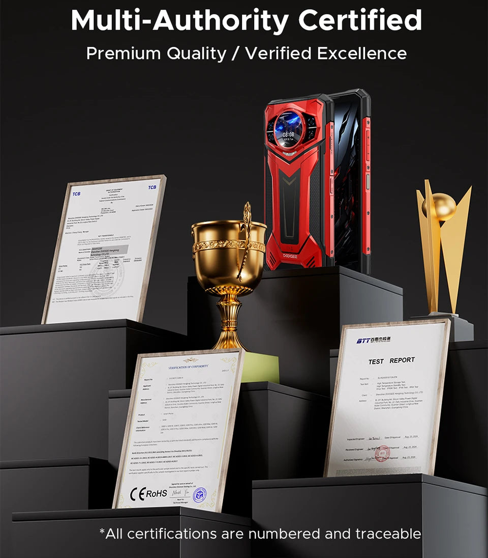 DOOGEE S200 Plus 5G Rugged Phone 1.32" Rear Display AI Image 6.72'' Screen 16GB 512GB 11000 mAh Battery Android 15 Smartphone