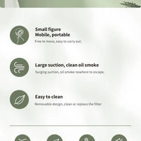 Portable Fan, Small Kitchen Hood, Extractor, USB Power Supply, Office Kitchen Hood, Mini Suction, Vacuum Hood, New, 2024