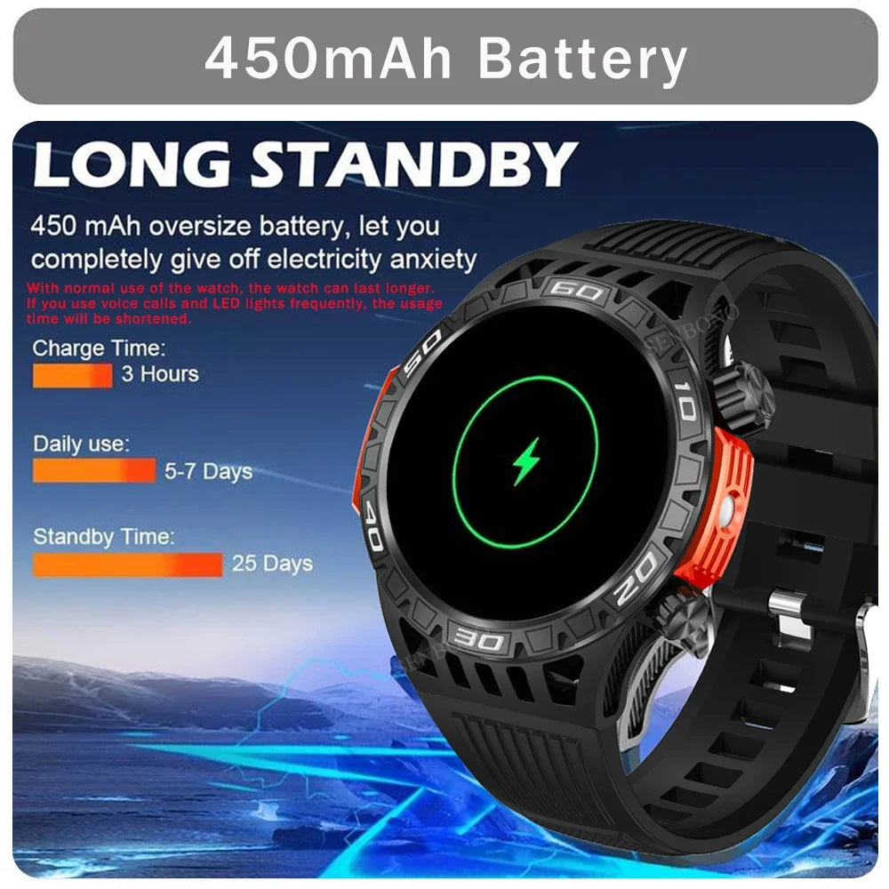 SENBONO Smart Watch Men With Lighting Compass Sport Fitness Tracker IP68 Waterproof Bluetooth Call Smartwatch For Android IOS