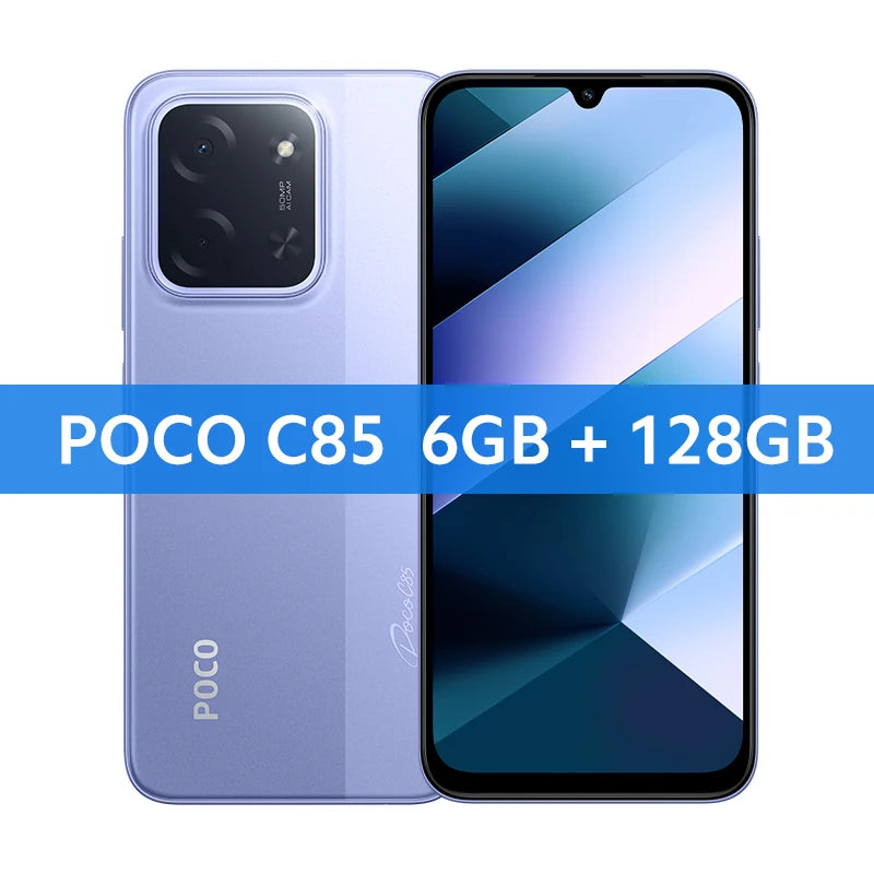 Global Version POCO C85 Smartphone 6.9" Dot Drop display 50MP Camera 6000mAh battery 33W Helio G81-Ultra NFC