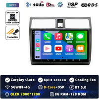 Android 15 Car Radio For Suzuki Swift 2003 - 2006 2007 2008 2009 2010 Multimedia Player Stereo Carplay AUTO Head Unit WIFI 4G BT