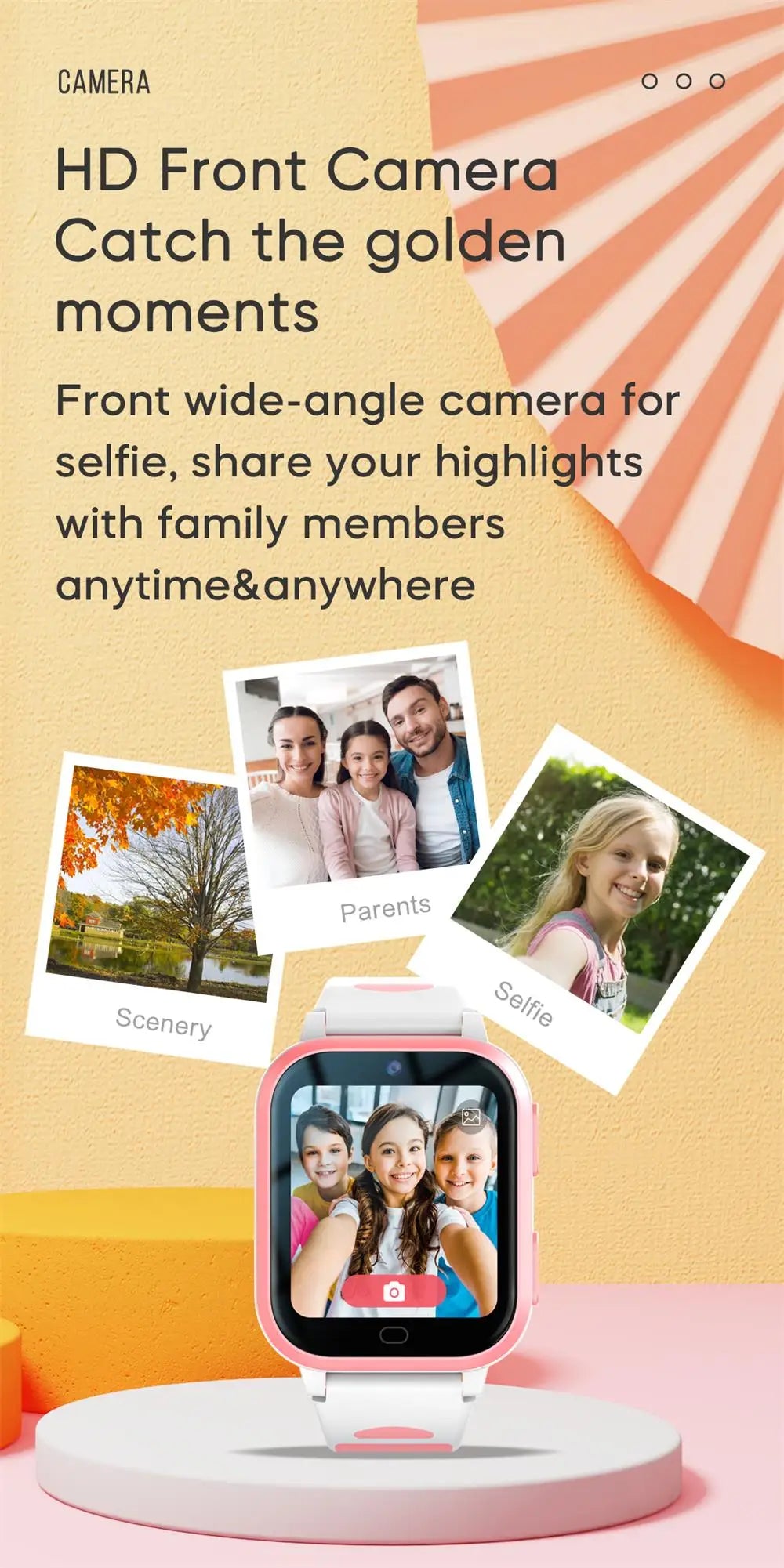 4G Kids Smart Watch 8GB ROM GPS WiFi Position Video Call Phone Android Watch Call Back Monitor with Sticker Children Smartwatch