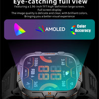 2025New Rugged Military GPS Track Smart Watch Men Bluetooth Call 5ATM Waterproof Flashlight Outdoor Sports SmartWatch For Xiaomi