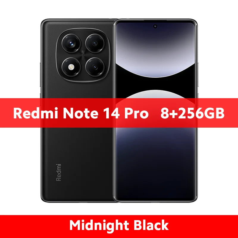 FR Warehouse Xiaomi Redmi Note 14 Pro 4G Smartphone Global Version 5500mAh 6.67" AMOLED MediaTek Helio G100-Ultra 200MP Camera