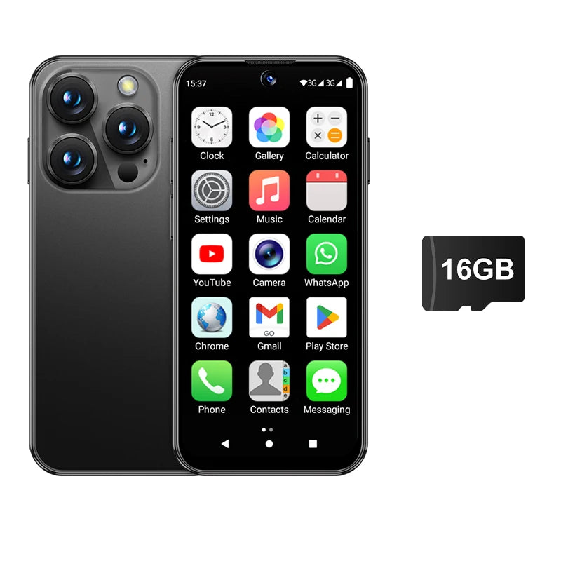 SERVO 19E 3G WCDMA Mini Smart Phone 3.88"Display 2 SIM Android 10.0 16GB ROM Face Recognition GPS Android Smart Cellphone TYPE-C