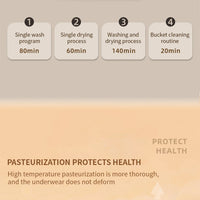 Fully automatic drum type underwear washing machine mini washing and drying integrated small underwear and sock washing machine