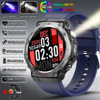New Outdoor Sports Smart Watch Men For Xiaomi 5 ATM Waterproof GPS Motion Track Heart Rate HD Bluetooth Call UV Light SmartWatch