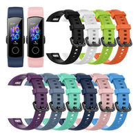 1PC Silicone Wrist Strap Smart Wristband Replacement Watch Band for Honor Band 5 4 Soft Classic Watch Replacement Accessories