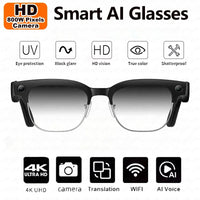 Smart AI Translation Smart Glasses Take Photos Recognizing Objects 4K Camera Bluetooth Music Call Intelligent Recording Glasses