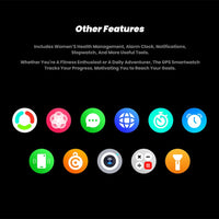 Swim Smartwatch Outdoor GPS Watch Sports Fitness Tracker Health Military Waterproof Watch BT5.3 Call Smart Watch for Android iOS