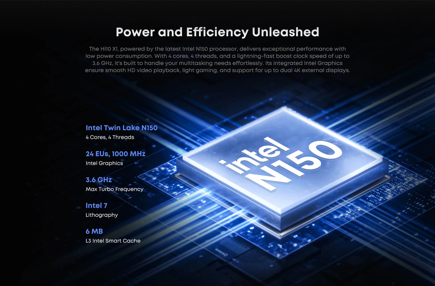 CHUWI Hi10 X1 Tablet 2 In 1 Tablet PC 10.1inch Display Intel N150 Processor LPDDR5 8GB RAM 256GB SSD Windows 11 Tablets PC WiFi6