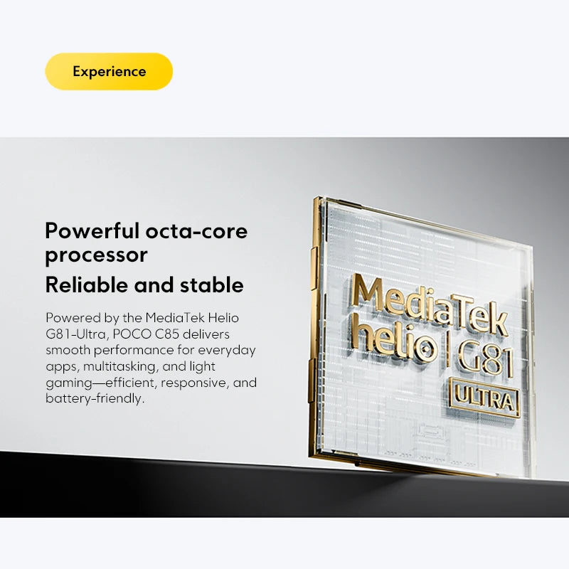 Global Version POCO C85 Smartphone 50MP Camera 6.9" Dot Drop display 6000mAh battery 33W Helio G81-Ultra NFC