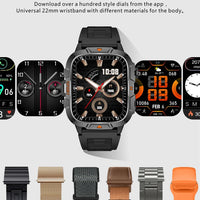 2025New Rugged Military GPS Track Smart Watch Men Bluetooth Call 5ATM Waterproof Flashlight Outdoor Sports SmartWatch For Xiaomi