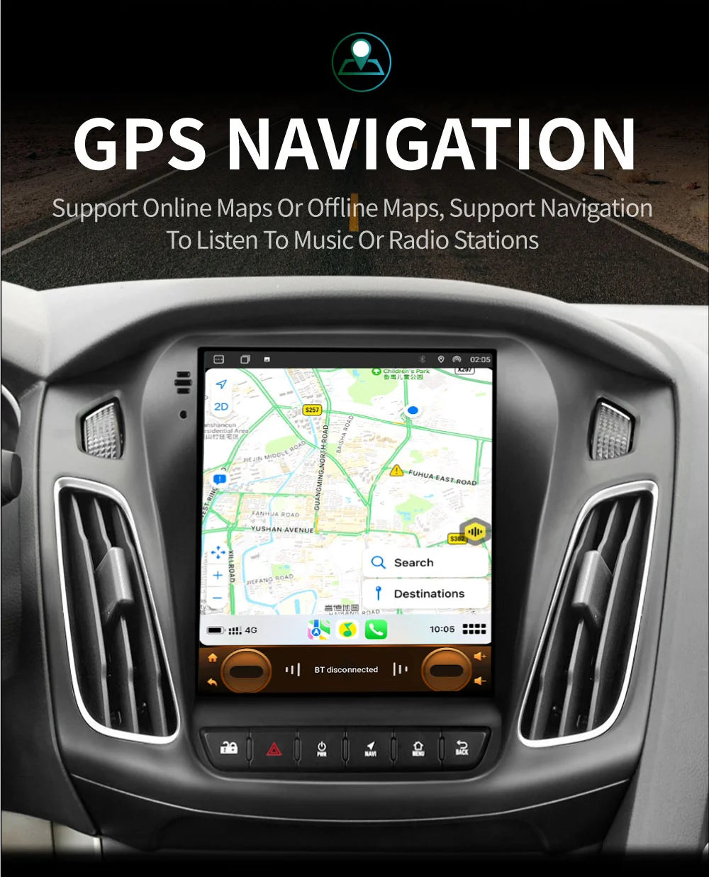 Android 13 Car Radio for Ford Focus Mk3 2011-2017 Multimedia Player 2Din Navigation Carplay Head Unit Stereo 9.7" Speakers Audio