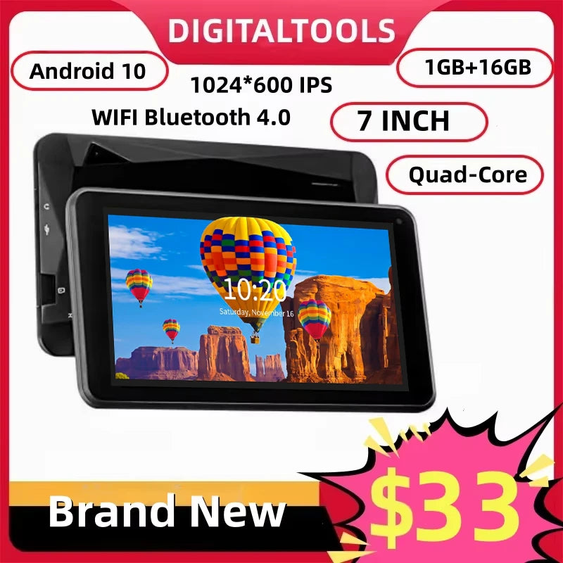 Tops Sales 7" Android 10 Tablet MT-701 1GB RAM 16GB ROM Sun8iw15 1024x600 Pixels Quad-Core Dual Camera WIFI Blue-tooth 4.0