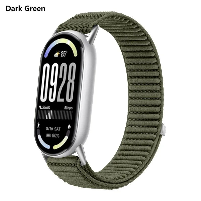 Nylon Loop Strap for Xiaomi Mi Band 10 9 8 Replacement Wristband Bracelet for Xiaomi Mi Band 9/ 10 /8 Watchband Accessories