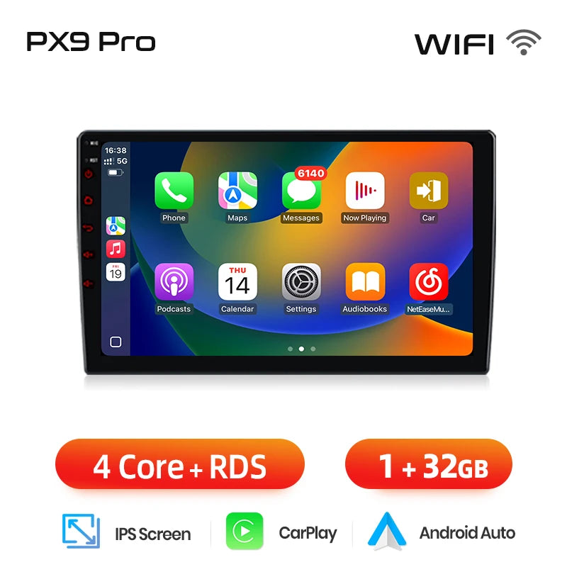 AWESAFE PX9 Car Radio Autoradio for  Fiat 500L 2012-2017  Wireless Carplay Screen Android Auto Stereo GPS Navi FM RDS BT SWC