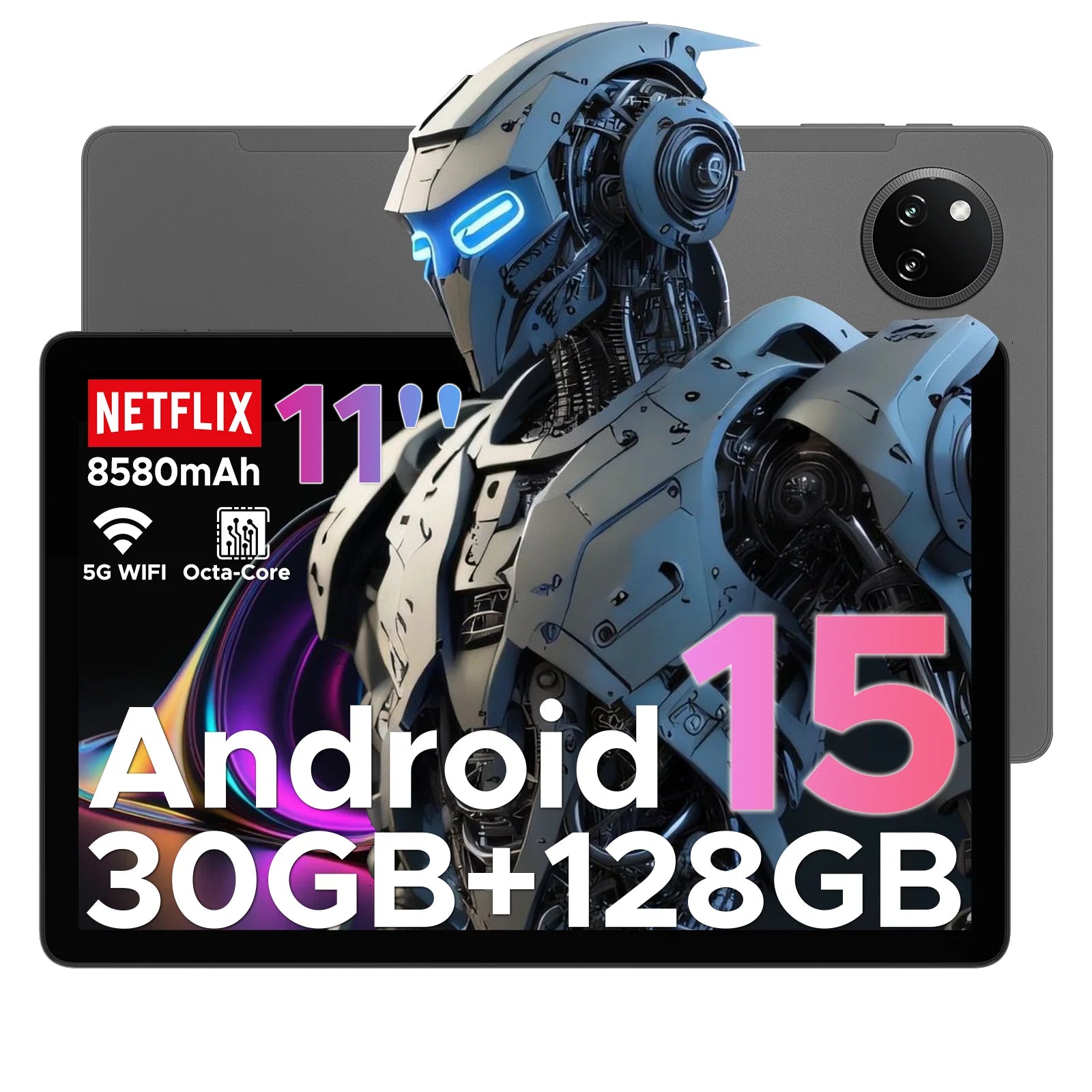 【Brand+】Doogee Tab A9 Pro+ Tablet Pc 11-Inch Android 15 30Gb Ram(6+24) 128Gb Rom 8580Mah Battery Widevine L1 Support