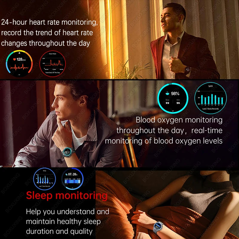 New Outdoor Sports Smart Watch Men For Xiaomi 5 ATM Waterproof GPS Motion Track Heart Rate HD Bluetooth Call UV Light SmartWatch