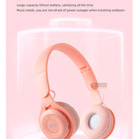 Kids Headphones  Wireless Bluetooth Earphones Stereo Foldable Helmets Gaming Headsets Over-ear Headphones for Android ios Music