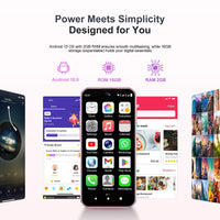 SERVO 19E 3G WCDMA Mini Smart Phone 3.88"Display 2 SIM Android 10.0 16GB ROM Face Recognition GPS Android Smart Cellphone TYPE-C