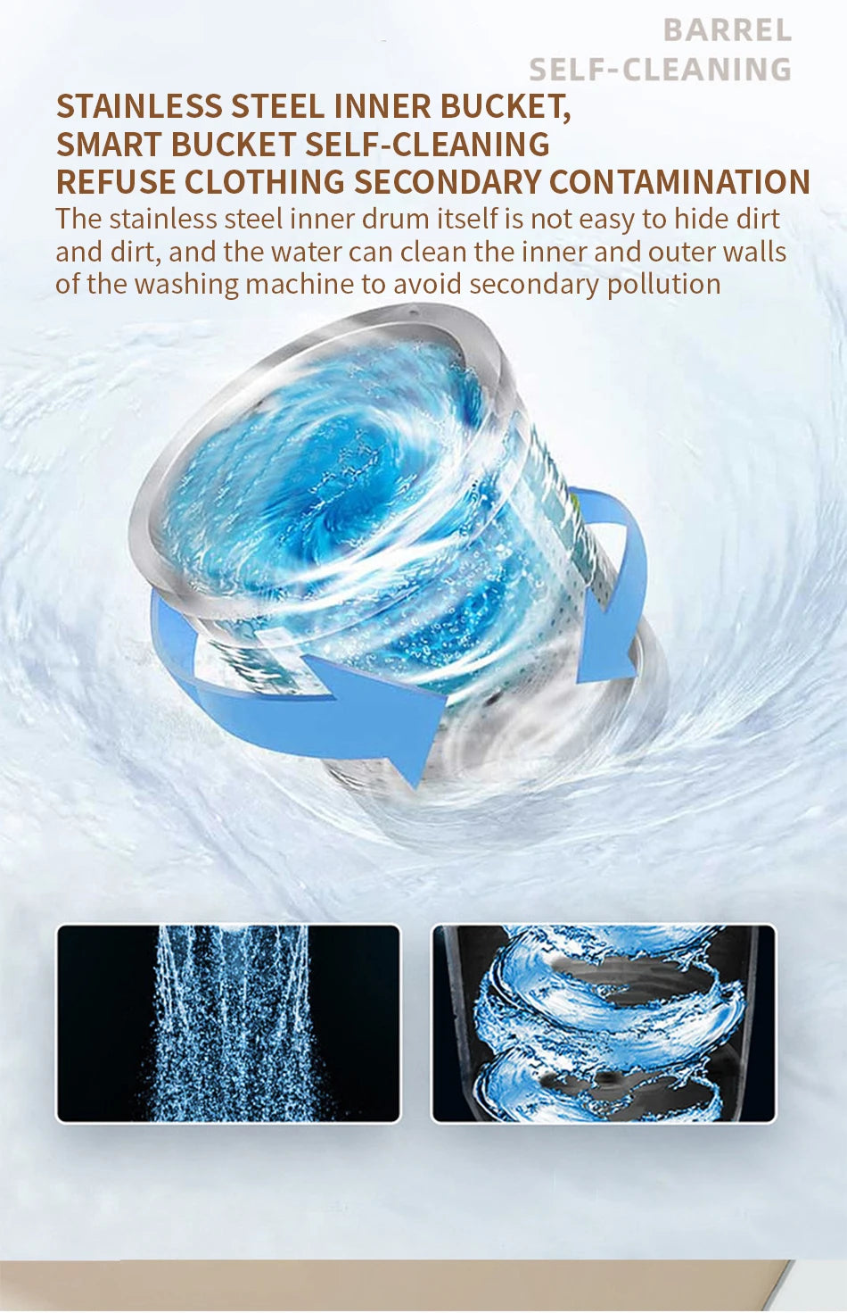 Fully automatic drum type underwear washing machine mini washing and drying integrated small underwear and sock washing machine