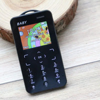 Unlocked Super Mini Card Mobile Phone 1.77 Inch 2G GSM Single SIM MP3 Telephone Bluetooth Dialer FM Blacklist Student CellPhones