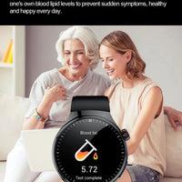 2025 New ECG Blood Pressure Blood Oxygen Blood Lipids Uric Acid Heart Rate Temperature Monitor AMOLED Bluetooth Call Smart Watch